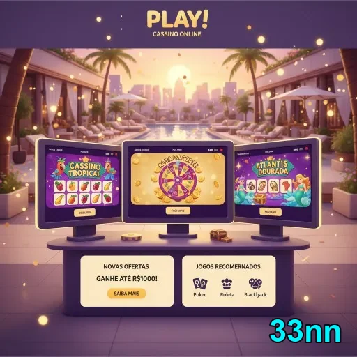 Ilustração de Experimente o aplicativo cassino 33nn para Android e iOS